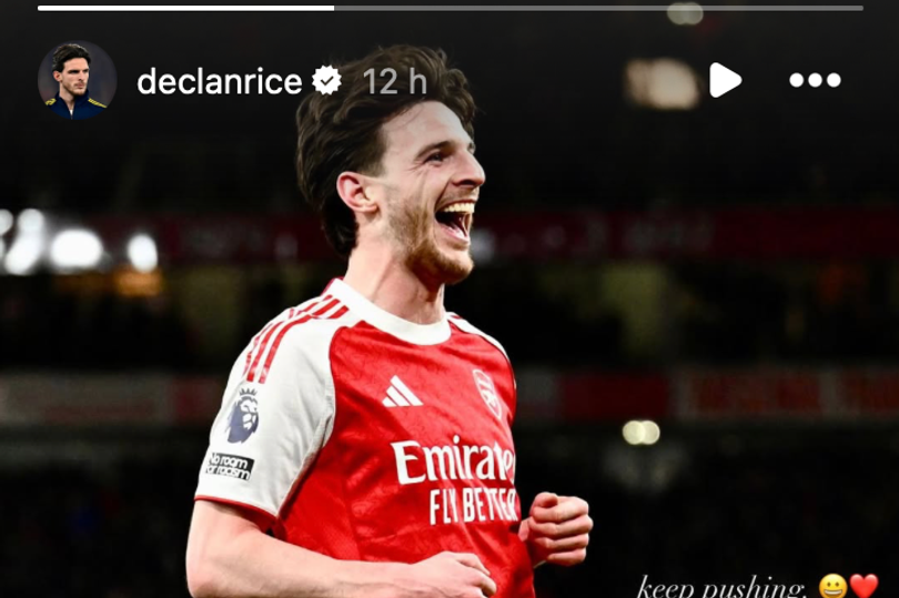 Declan Rice delivers two-word update after Arsenal star's injury scare ...