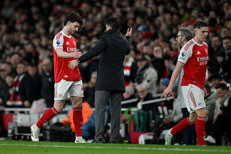 Declan Rice offers two word injury update after Arsenal star suffered ...