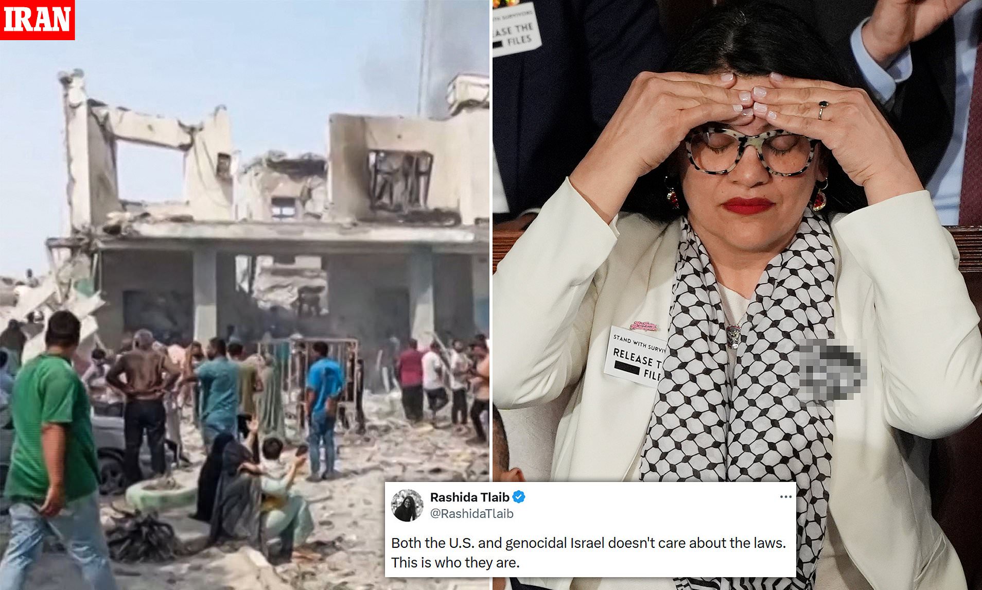 Rashida Tlaib draws outrage for referring to US military as 'they' in ...