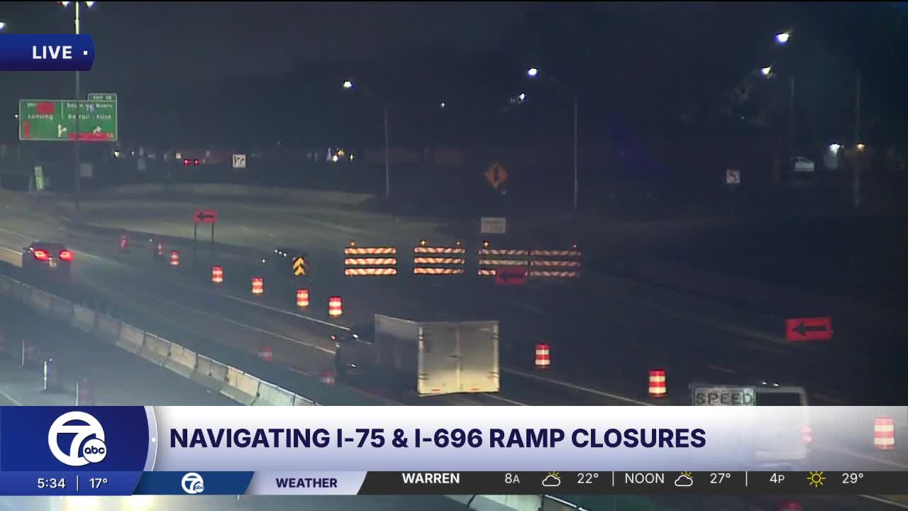 Drivers undergo first commute with I-696 and I-75 interchange closure