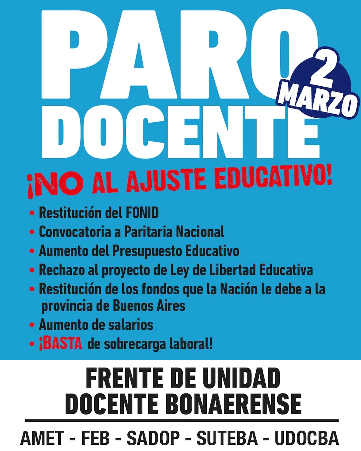 Paro docente en la provincia de Buenos Aires: más de ocho millones de ...