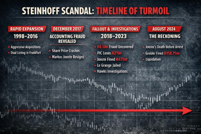 Steinhoff's former legal head fined R358 million for financial misconduct