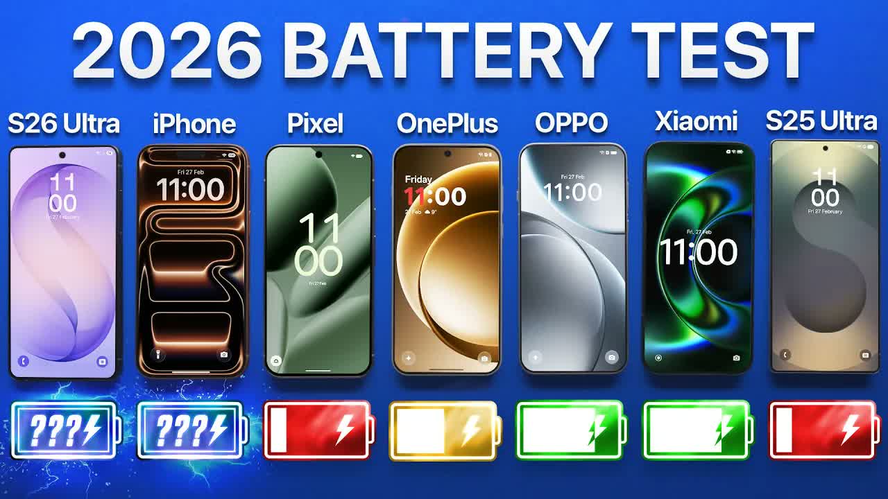 The ultimate 2026 battery test - which phone lasts longest