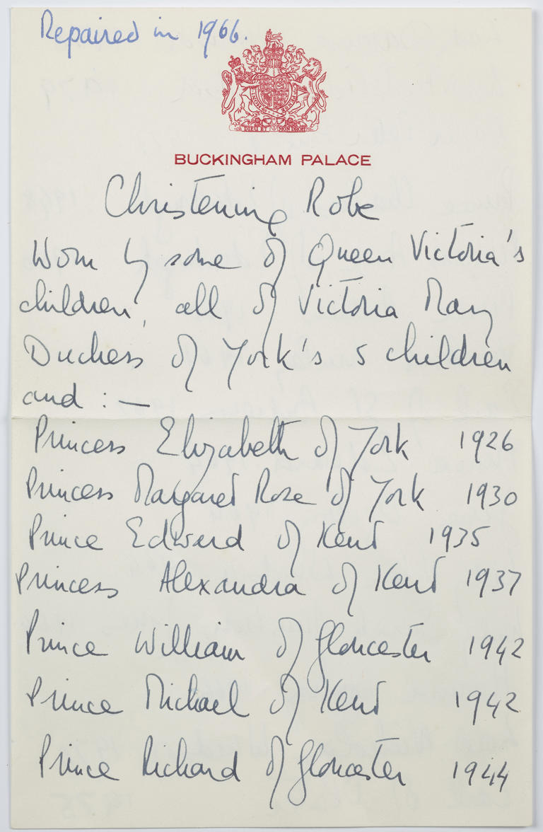 Christening robe worn by 62 royal babies to go on show for first time