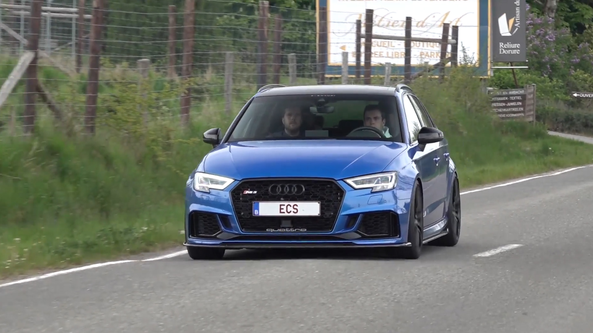 Audi RS3 Sportback wild acceleration on open road