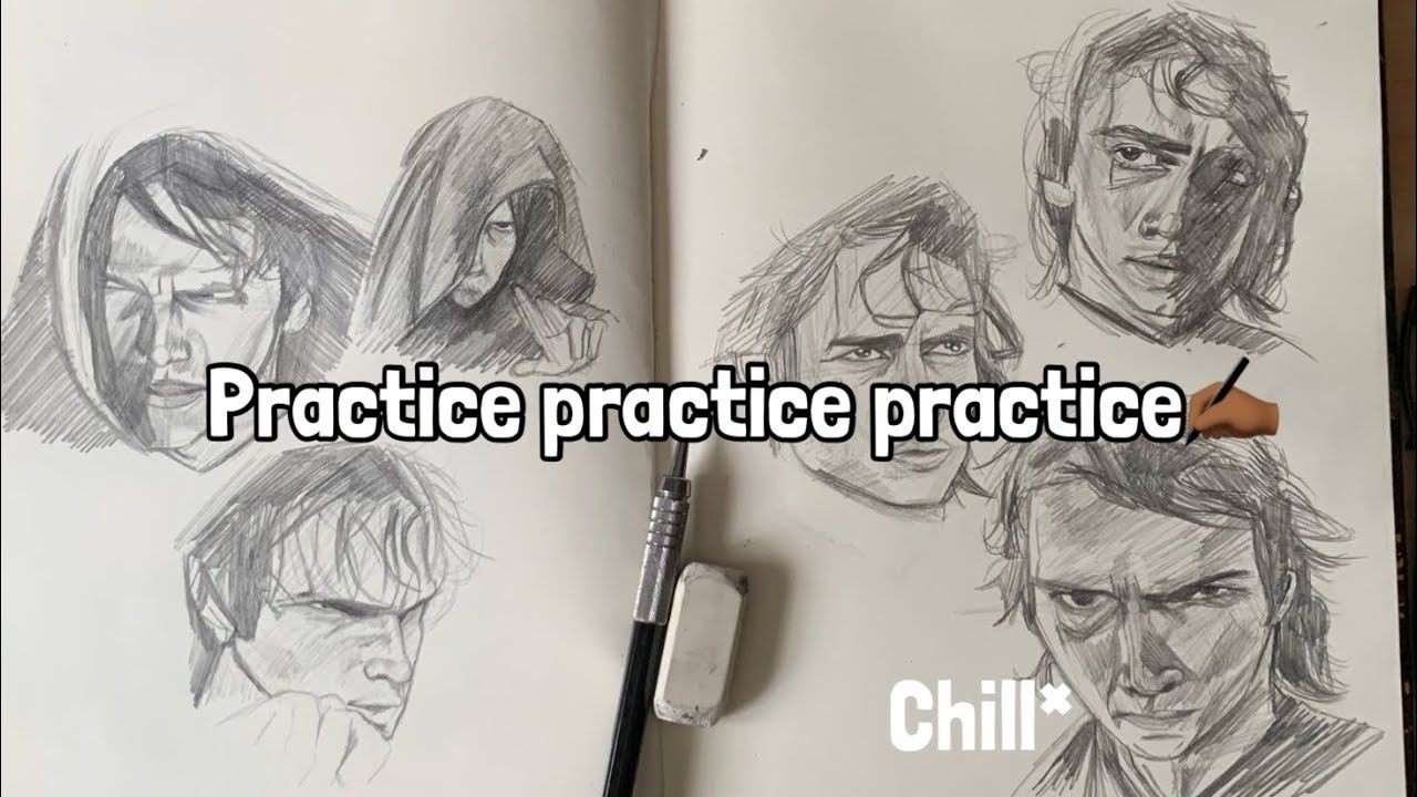 Sketch with me drawing Anakin Skywalker