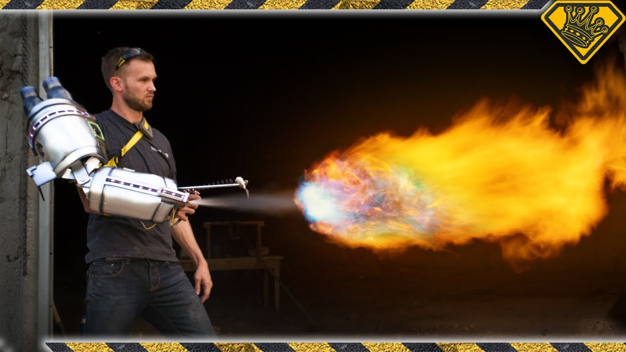 We tested a custom-made, spring loaded, arm mounted flame thrower
