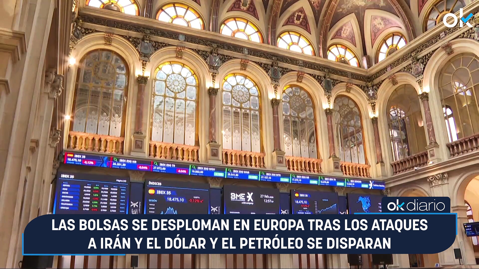 Las bolsas se desploman en Europa tras los ataques a Irán y el dólar y ...
