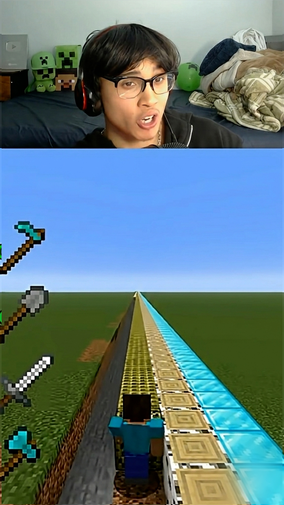 Comparison of tool lifespans in Minecraft gameplay