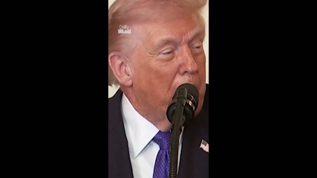 Trump's neck was marked by a painful-looking red rash