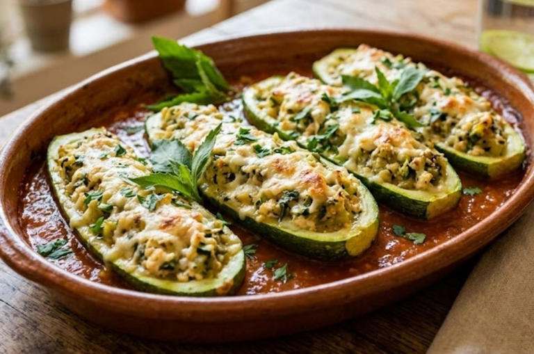 Receta de calabacitas rellenas de requesón en solo 30 minutos