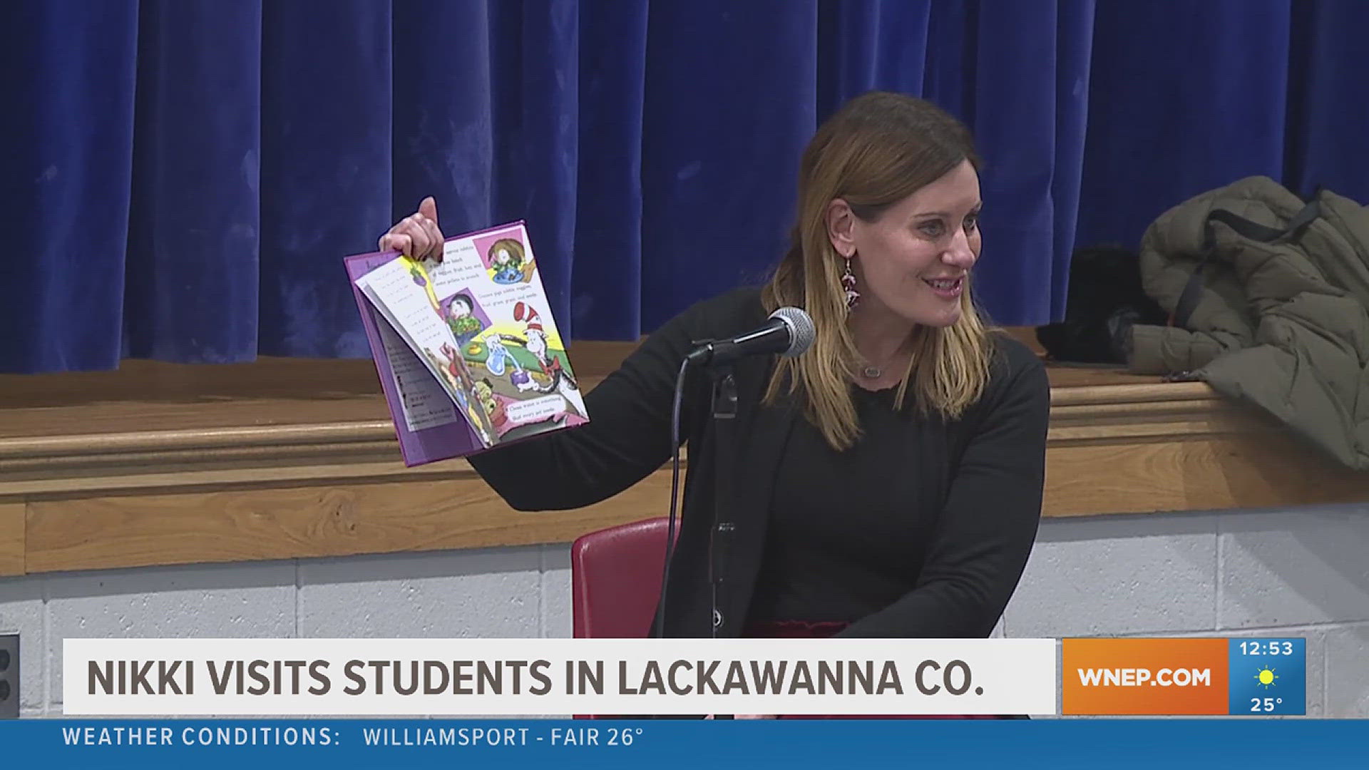 Newswatch 16's Nikki Krize reads to students in Lackawanna County