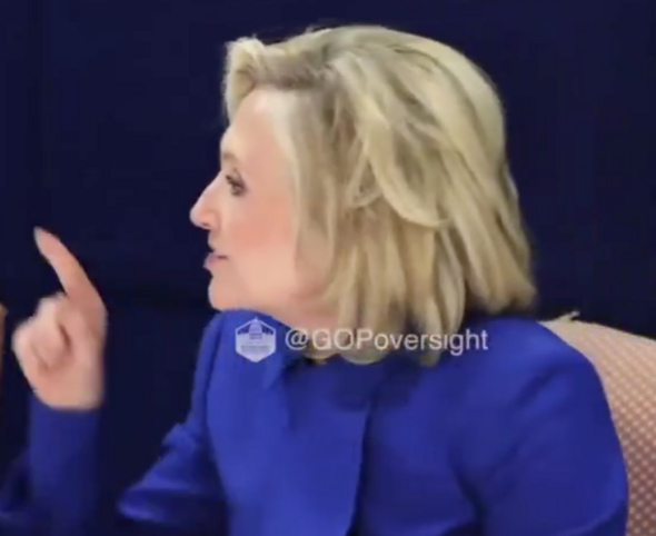 Furious Hillary Clinton slams fist then storms out of Epstein hearing ...