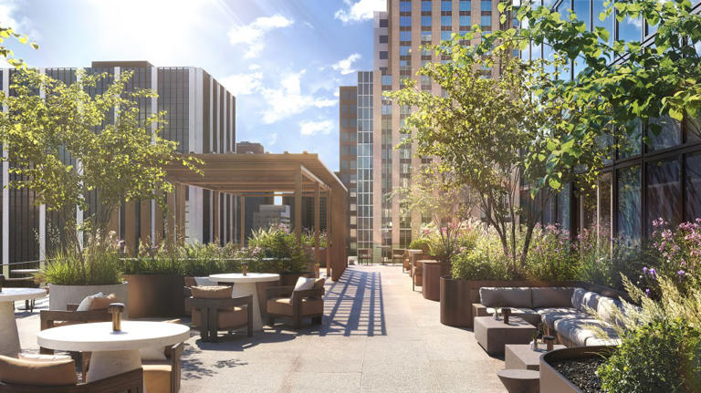 Times Square skyscraper full of amenities hits 50% occupancy after ...