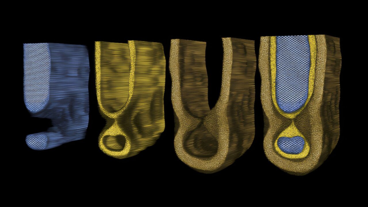 Electron microscopy shows 'mouse bite' defects in semiconductors