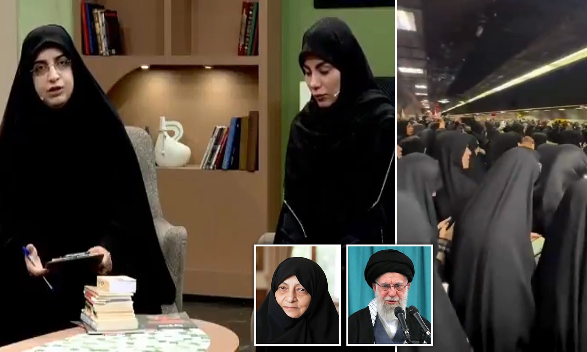 Iranian TV presenters solemnly announce Supreme Leader's wife has died ...
