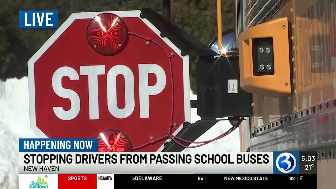 New Haven begins fining drivers who illegally pass stopped school buses