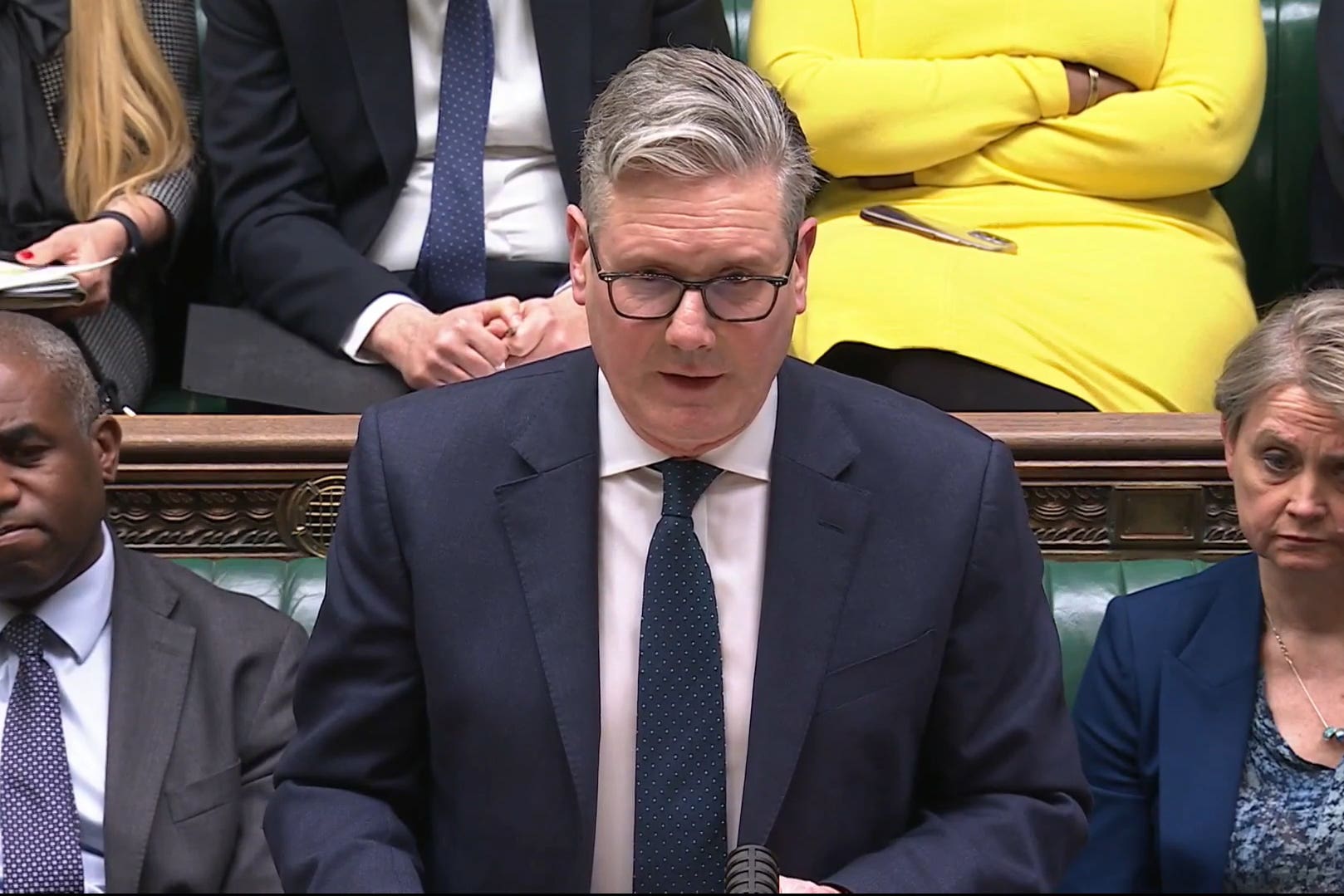 Sir Keir Starmer told the Commons that ‘I stand by my decision’ not to allow British military bases to be used by the US (PA Wire)