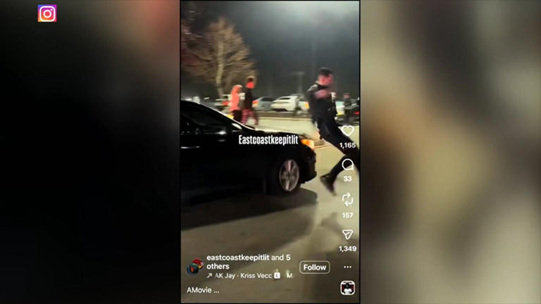 Driver arrested after allegedly hitting CMPD officer at street takeover
