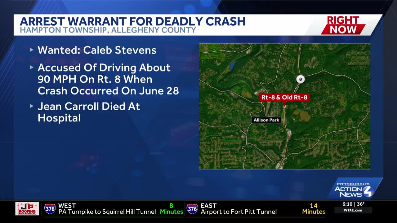 Arrest warrant issued in deadly Hampton Township crash