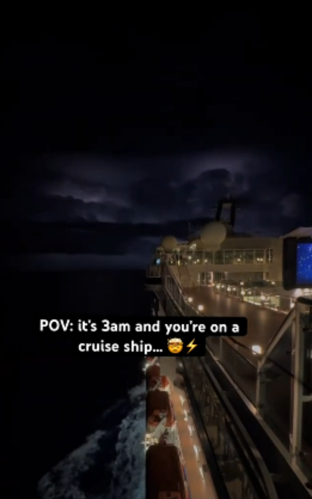 POV: Experiencing a storm on a cruise ship