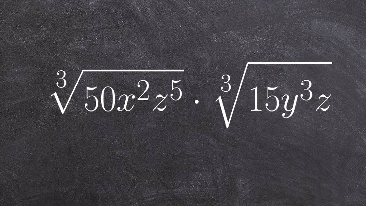 Math tutorial for learning how to multiply the cube root of two ...