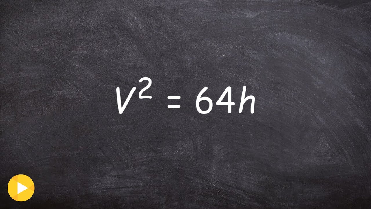 Learn how to solve a word problem using square roots, velocity and distance