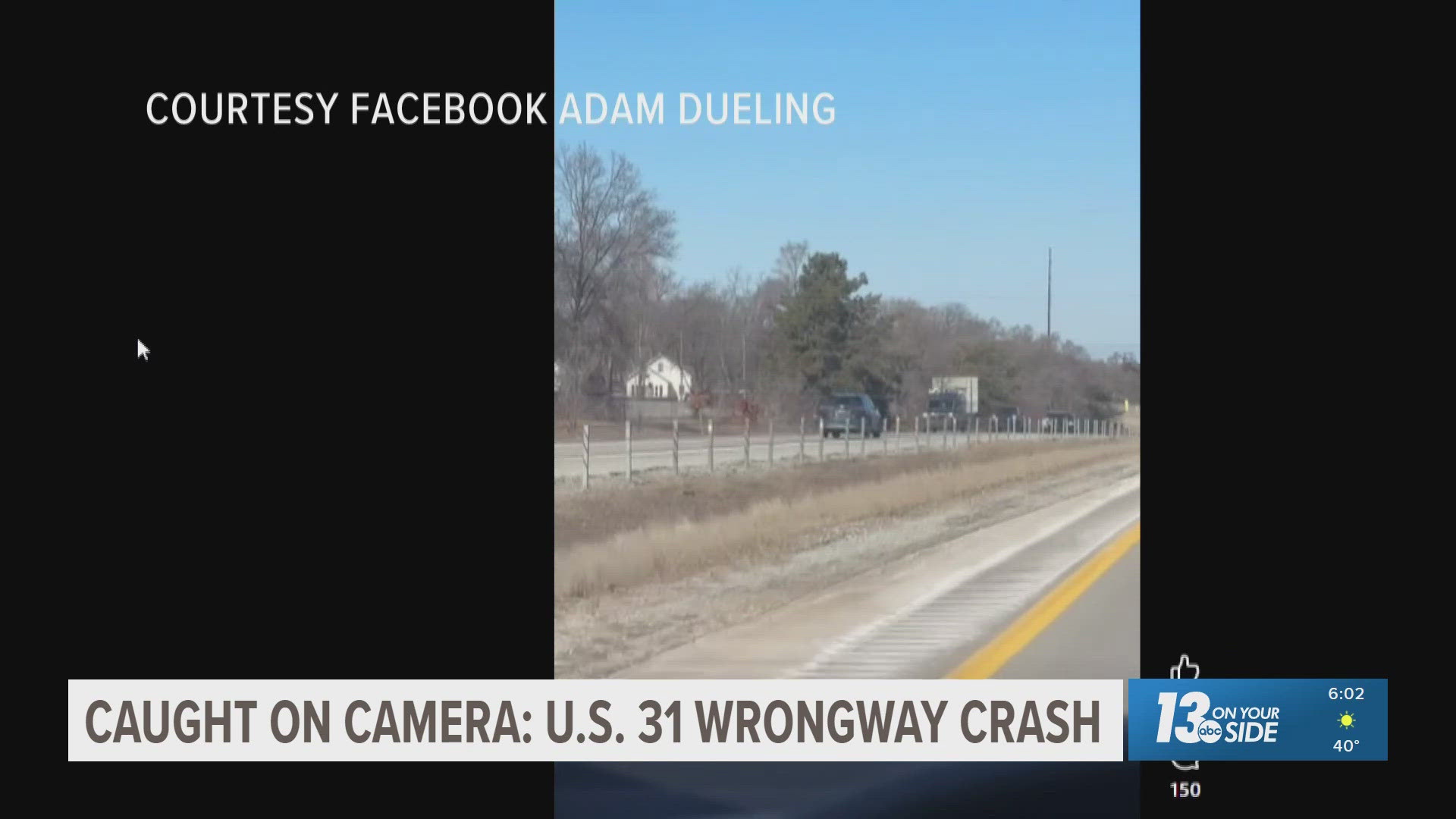 State police say 36-year-old man arrested for OWI after wrong-way crash