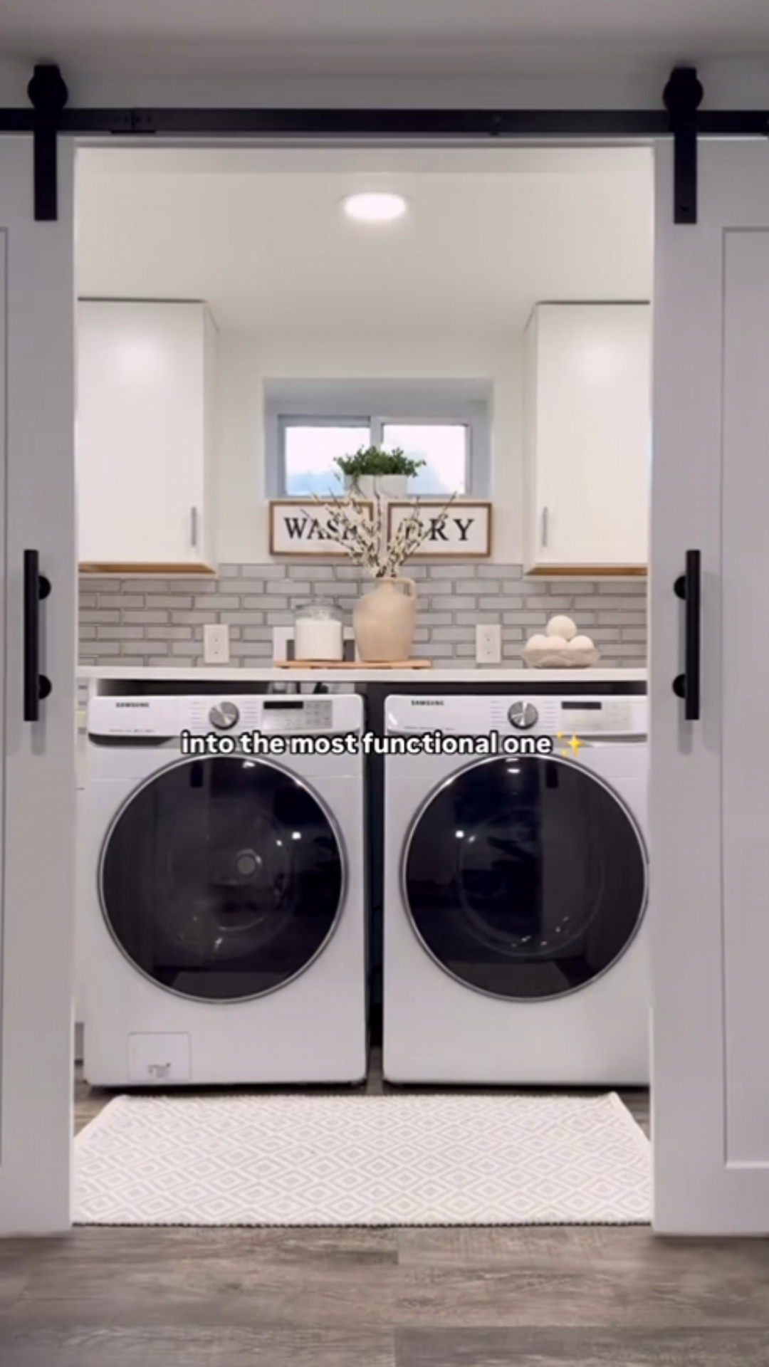 From bare concrete to beautiful laundry makeover