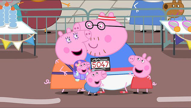 Don't pull a hamstring! Peppa Pig will cheer on Daddy Pig at the London ...