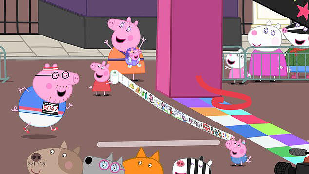 Don't pull a hamstring! Peppa Pig will cheer on Daddy Pig at the London ...