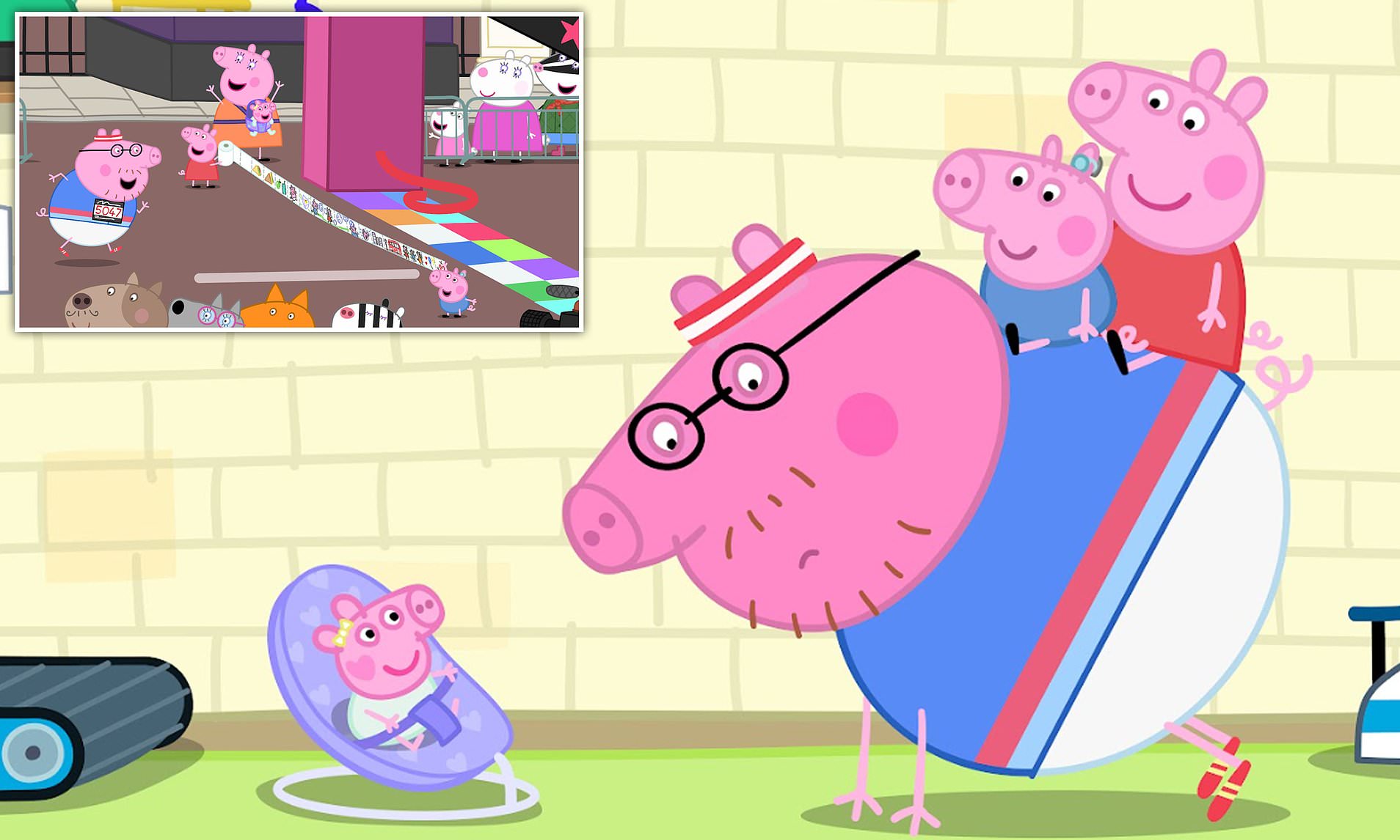 Don't pull a hamstring! Peppa Pig will cheer on Daddy Pig at the London ...