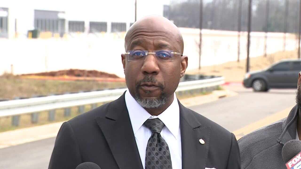 Sen. Warnock visits site of planned ICE detention center city opposes