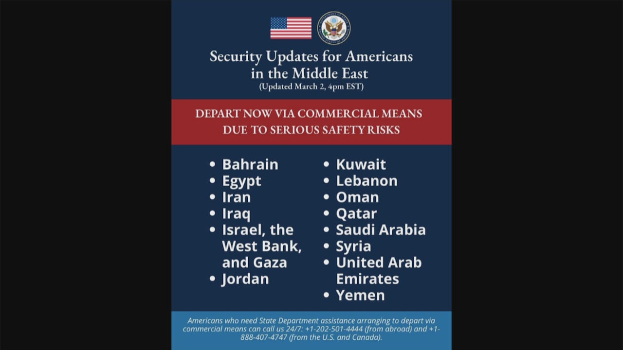 US urges citizens to leave most of Middle East immediately