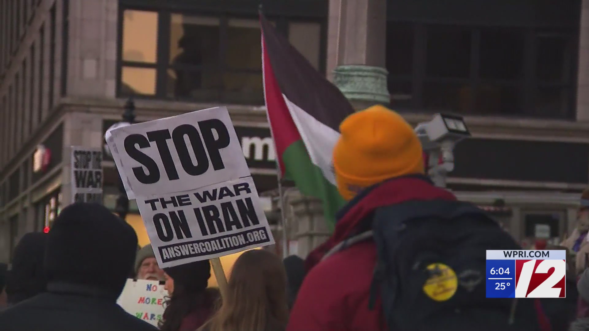 Providence protestors rally against Trump’s military action in Iran