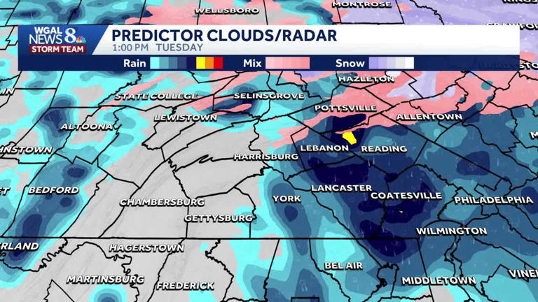 Hour-by-hour | Latest snow, freezing rain projections for Tuesday morning