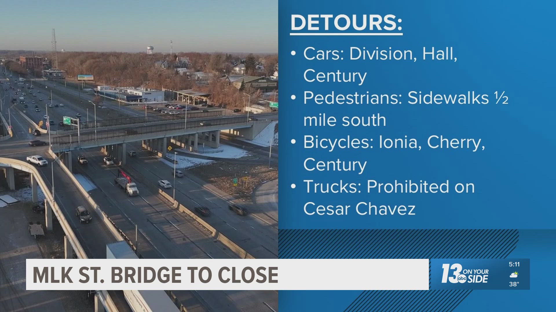 MDOT: MLK bridge to remain open during first weeks of construction to ...