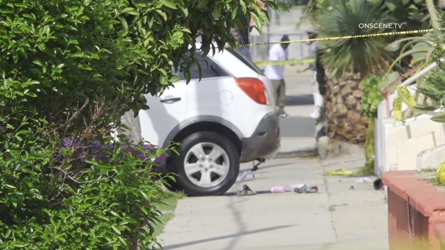 Toddler killed after vehicle backs into Long Beach family sitting on ...