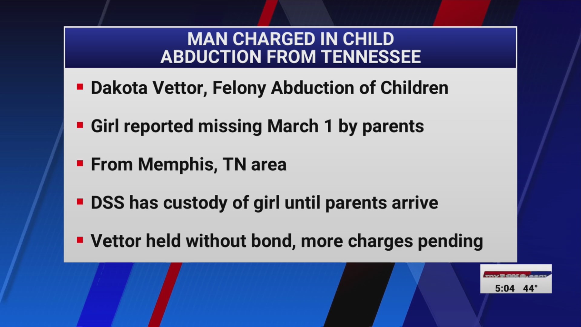 Man charged with abduction after missing girl from Tennessee found in ...