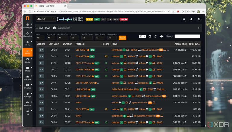 I built a network dashboard that shows every device and what it's doing ...