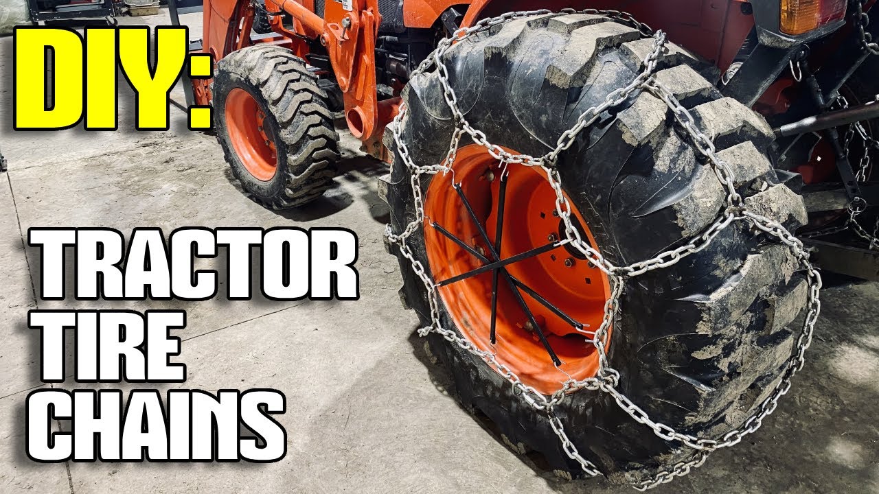 DIY tractor tire chains build for $180