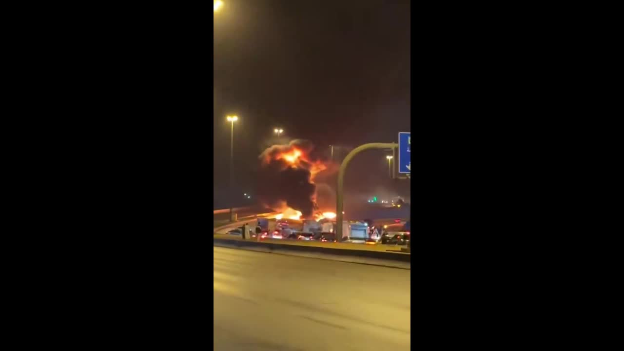 Fire and smoke rise after reported impact on southern ring road in ...