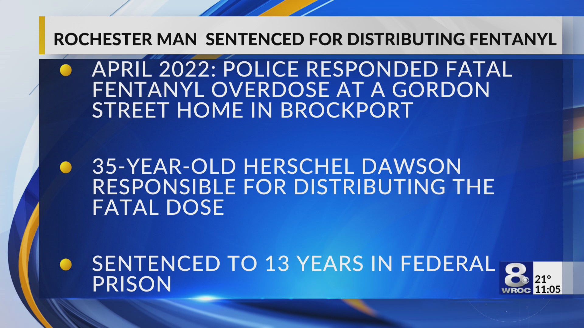 Rochester man gets 13 years in prison for distributing fatal fentanyl dose