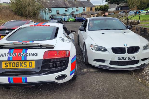 Ferraris and a McLaren roar in as 60 cars swarm pub’s first Supercar Sunday