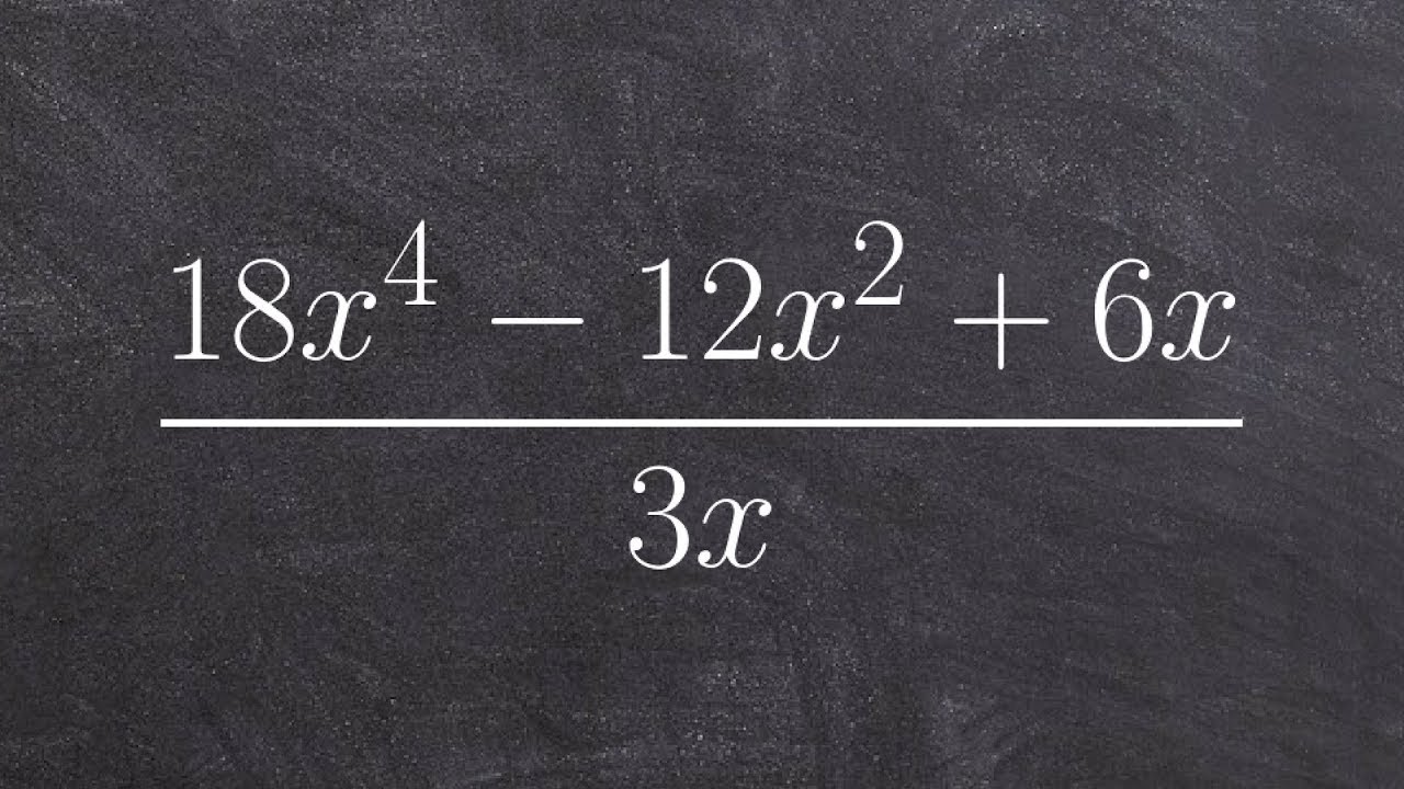 Learn how to divide a monomial into a polynomial