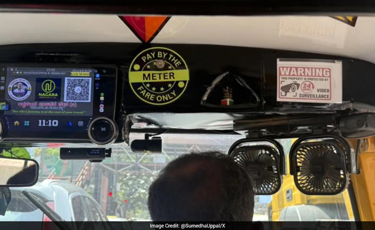 Woman shares photo of gadget-filled rickshaw, internet amazed by tech ...