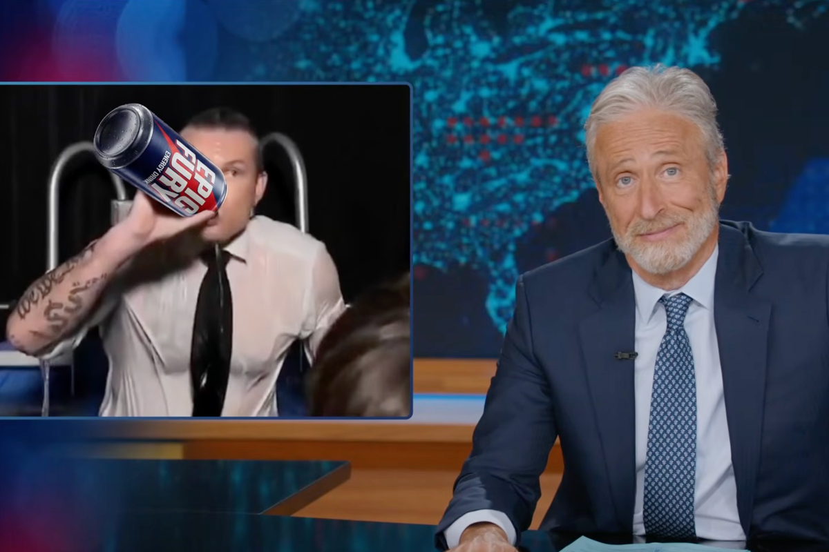 Jon Stewart roasts Pete Hegseth’s meltdown over Iran ‘gotcha’ question