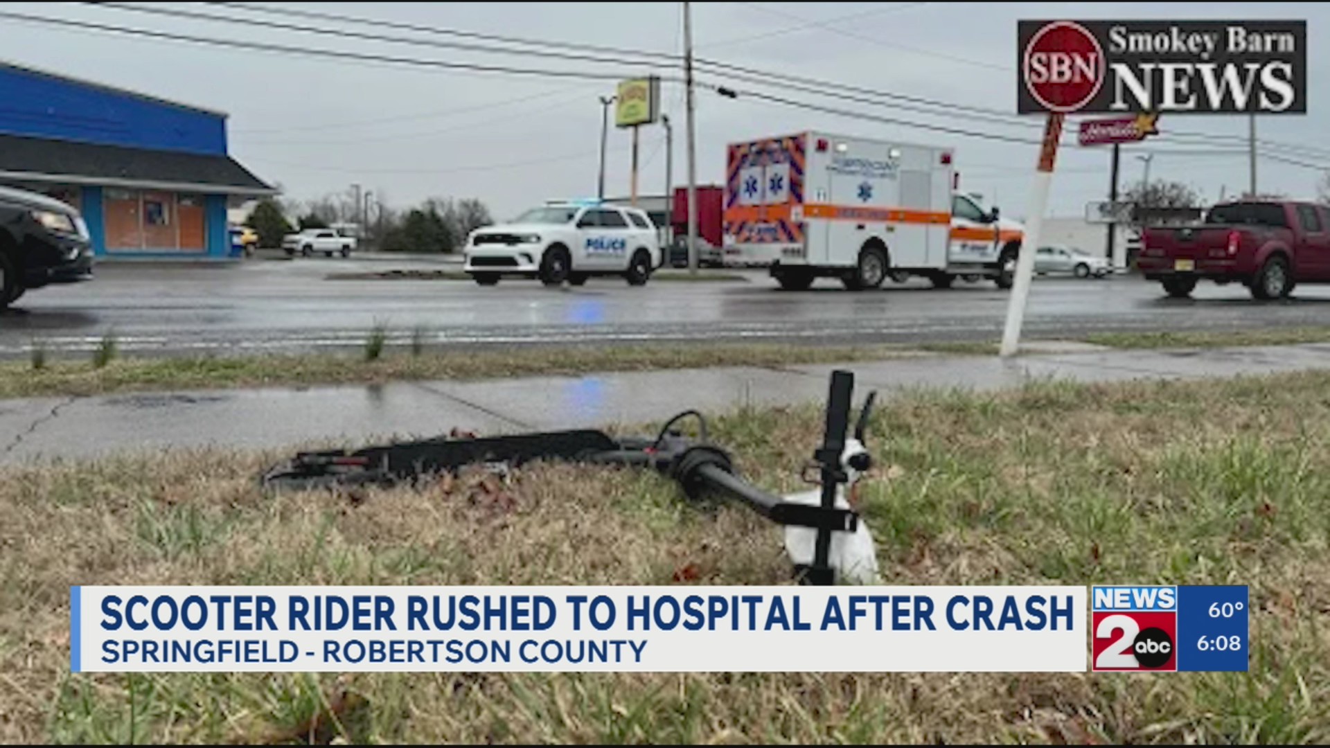 Scooter rider rushed to hospital after crash with vehicle in Springfield