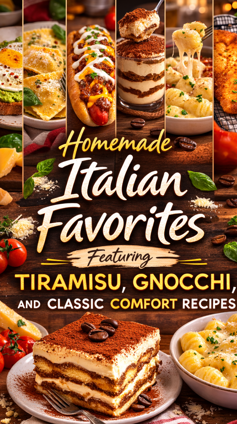 Homemade Italian favorites featuring tiramisu, gnocchi, and classic ...