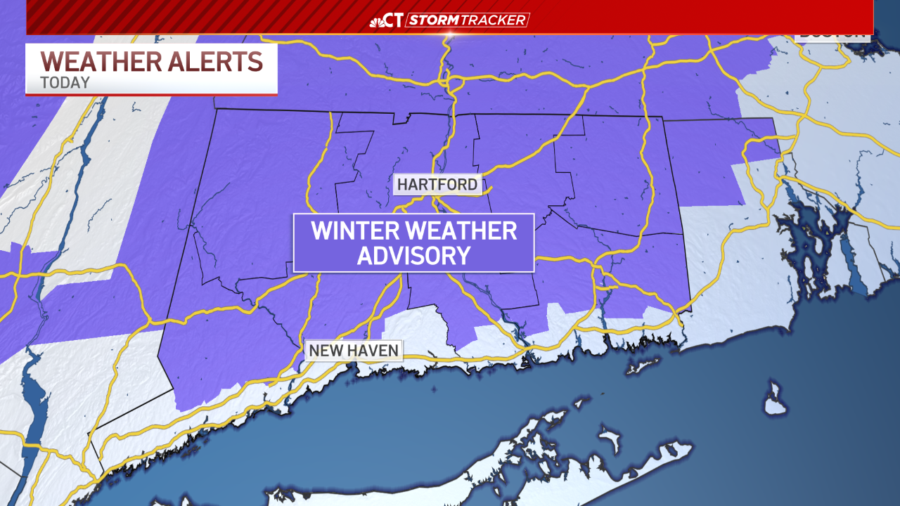 Winter weather advisory issued for wintry mix on Tuesday